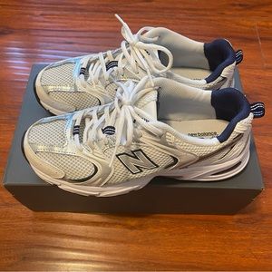 New Balance 530 White Silver Navy